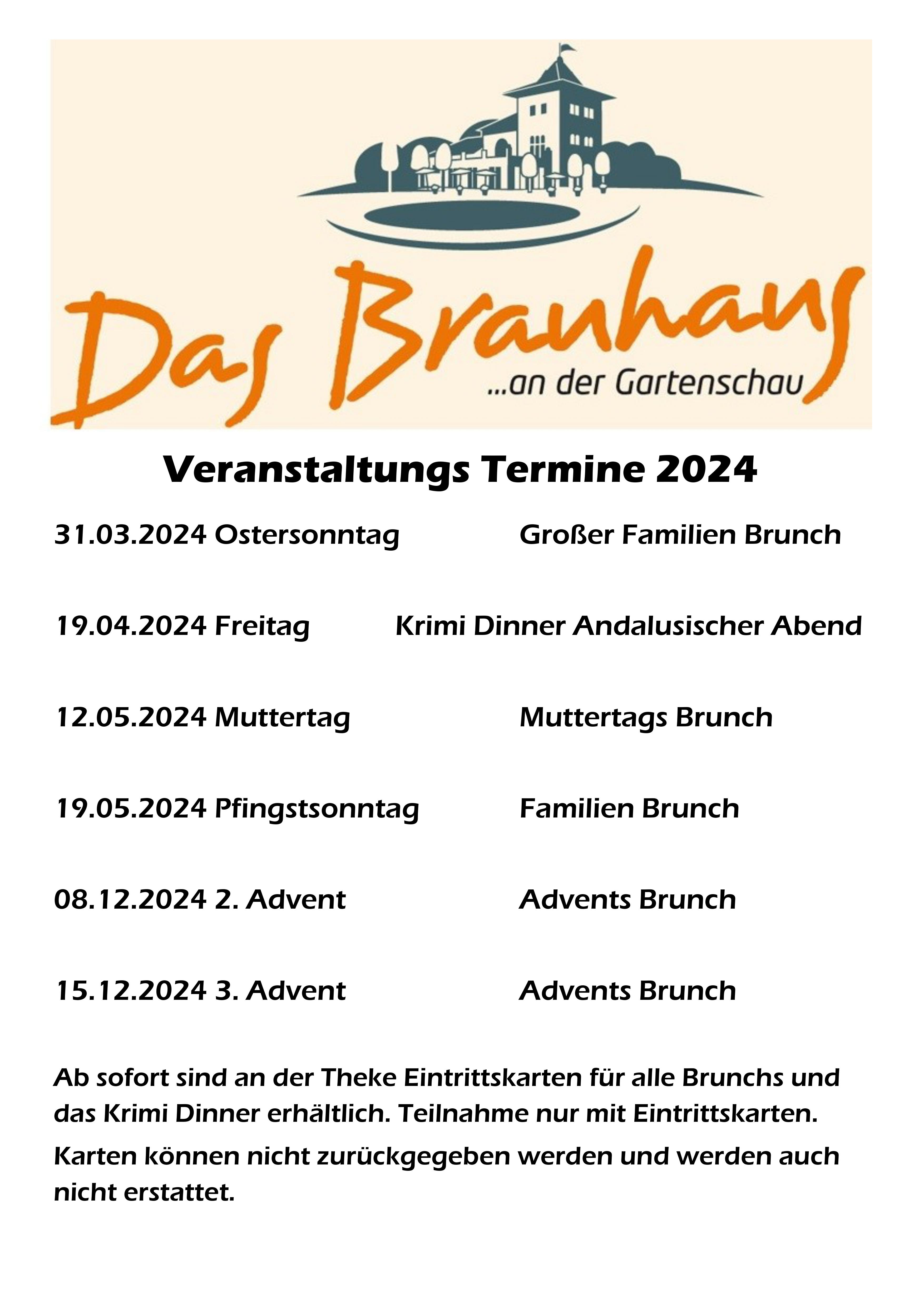 Veranstaltungstermine 2024
